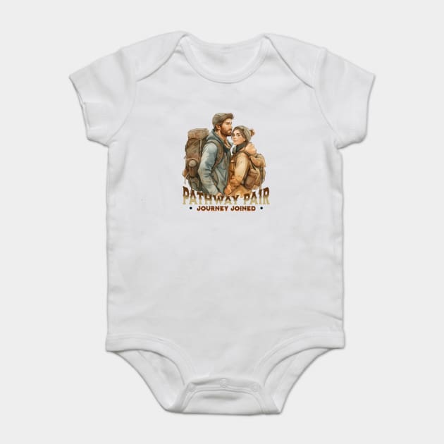 Pathway Pair, Journey Joined, Hiking Baby Bodysuit by Vinokurio